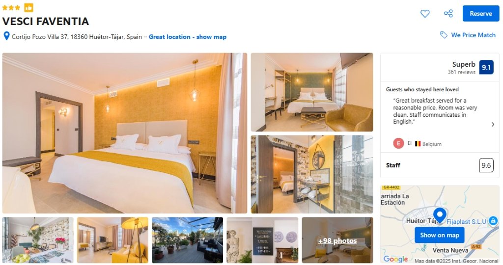 Vesci Faventia hotel Huetor