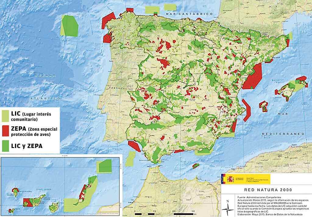 The Natura 2000 network in Spain