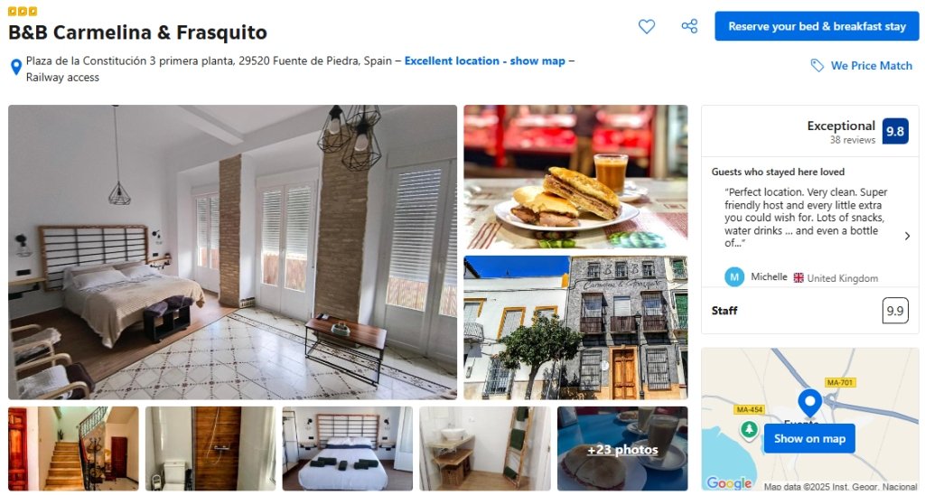 B&B Carmelina & Frasquito in Fuente de Piedra