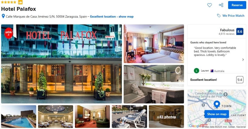 Hotel Palafox in Zaragoza